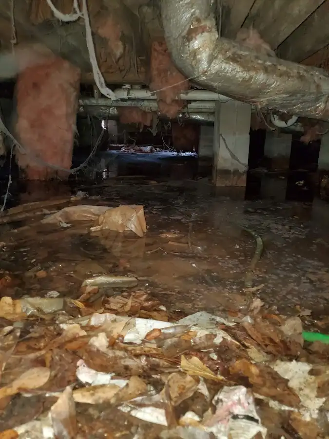 Crawl space flood assessment for Commercial Water Damage Restoration in Trotwood